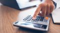 Administration hands, calculator and typing person calculating bookkeeping finance, bank payroll or